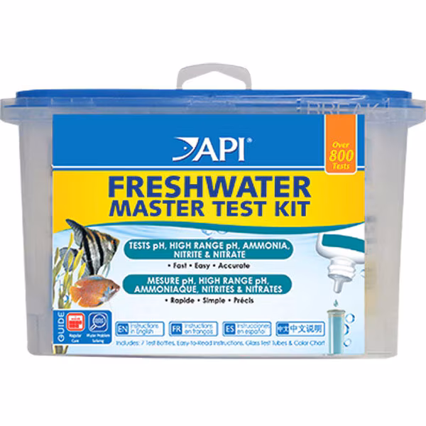 API Freshwater Master Kit shown as an example water testing product